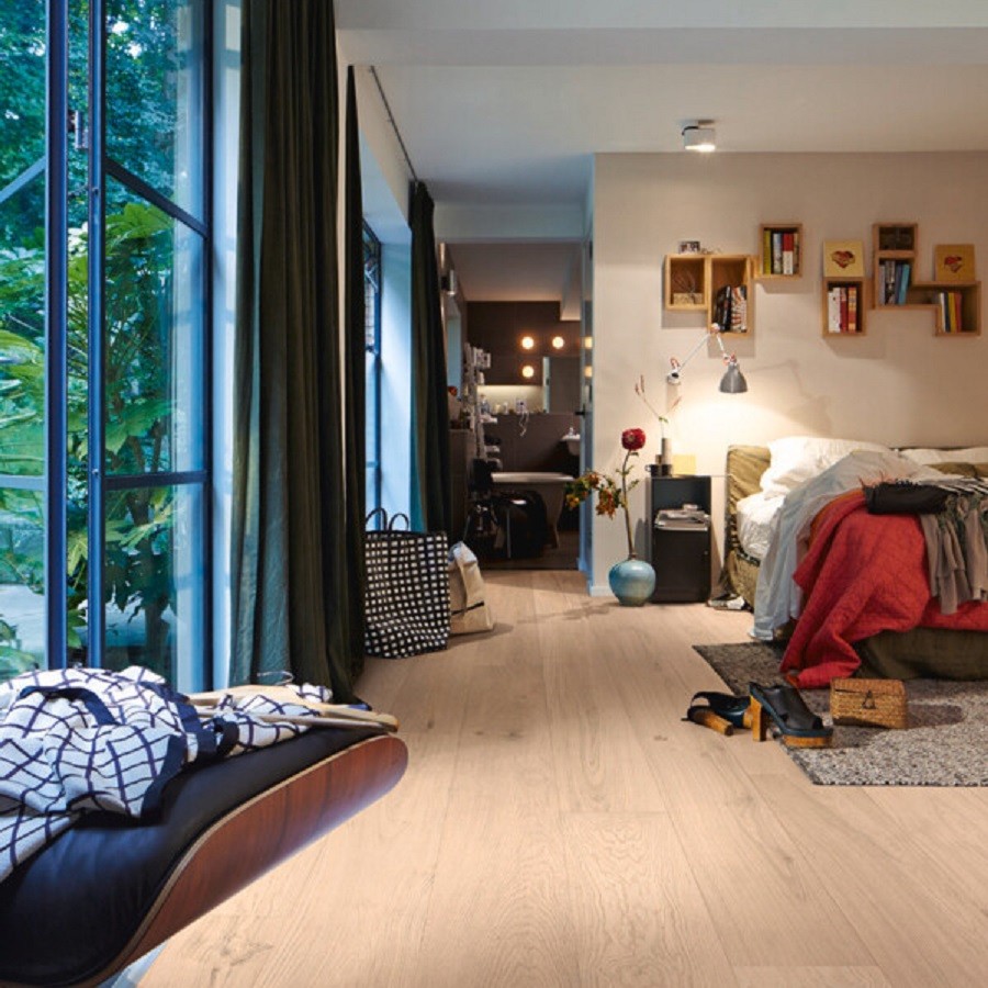 Meister Lindura HD 400 2200 x 205 mm. Eik levendig crèmewit ultra mat gelakt 8937