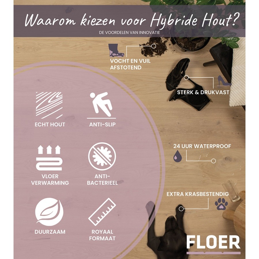 Floer Hybride Hout Crème Eiken Subtiel
