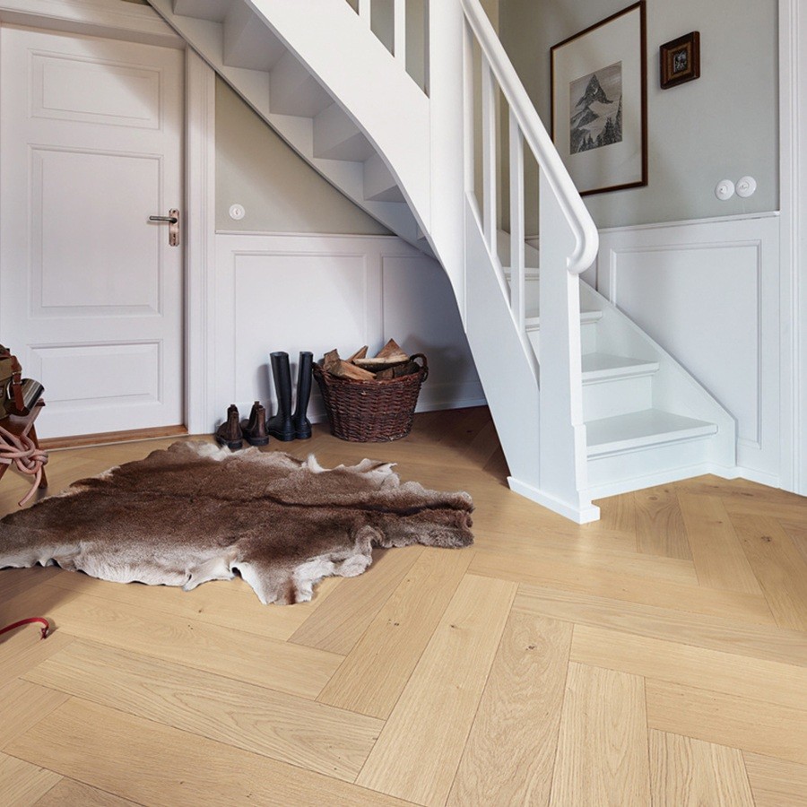 Floer Hybride Hout Crème Eiken Visgraat