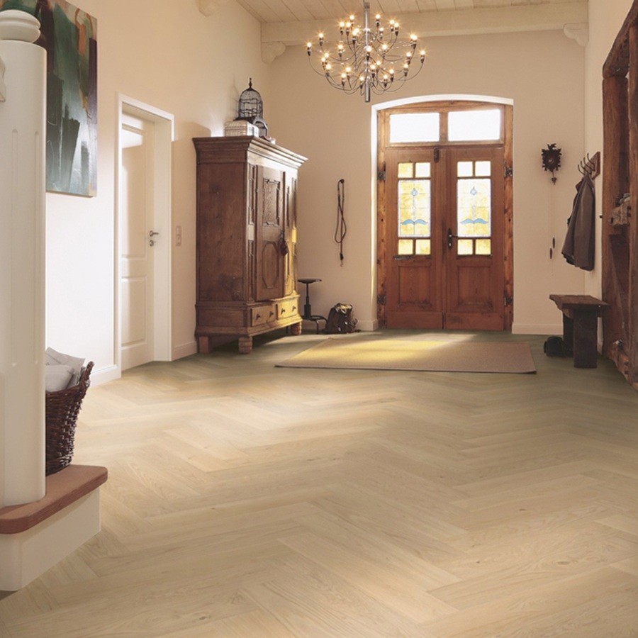 Floer Hybride Hout Crème Eiken Visgraat