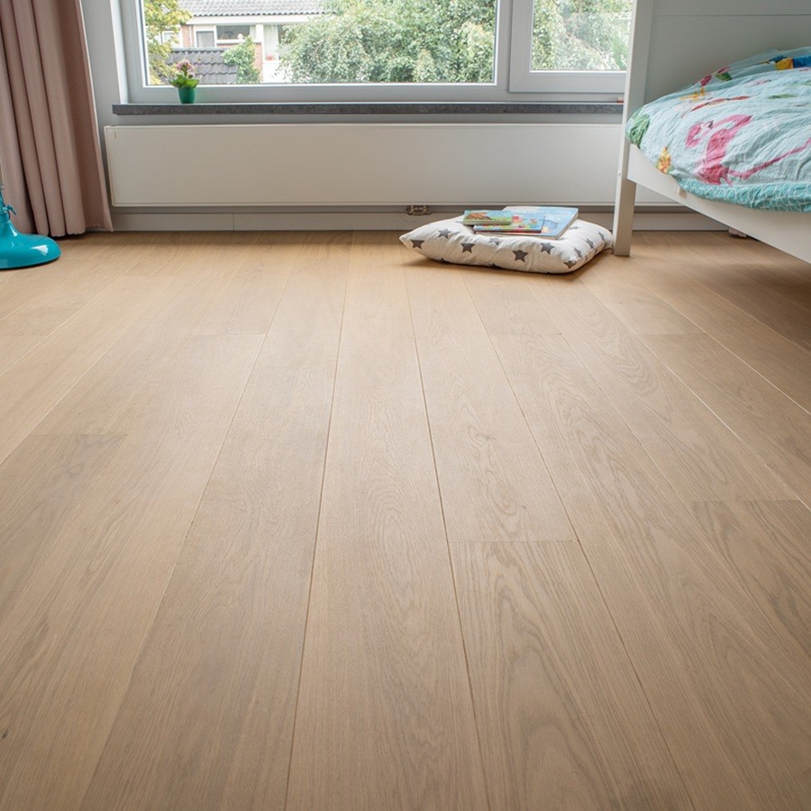 Floer Lamelparket Rustiek Eiken Wit Geolied