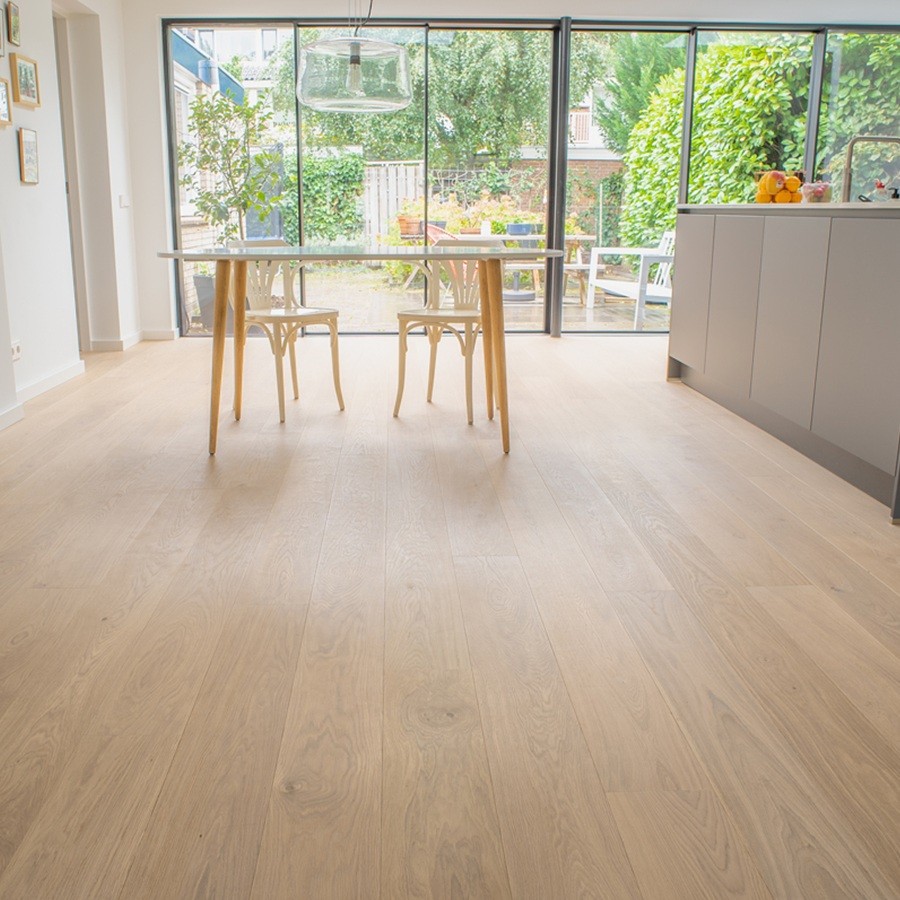 Floer Lamelparket Rustiek Eiken Wit Geolied