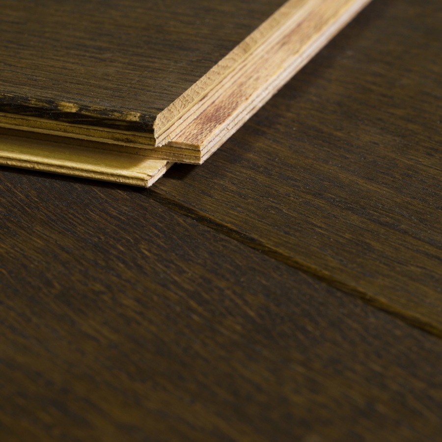 Floer Lamelparket Rustiek Eiken Carbon Zwart Geolied