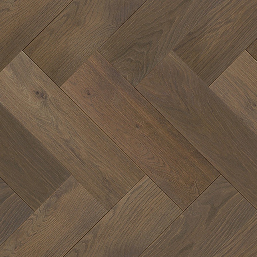 Floer Visgraat Parket Rustiek Eiken Dubbel Gerookt & Grijs Geolied