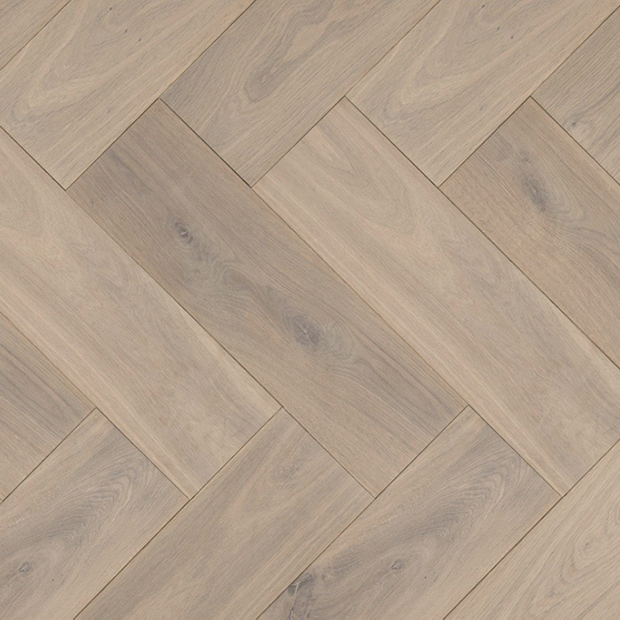 Floer Visgraat Parket Rustiek Eiken Dubbel Gerookt & Wit Geolied