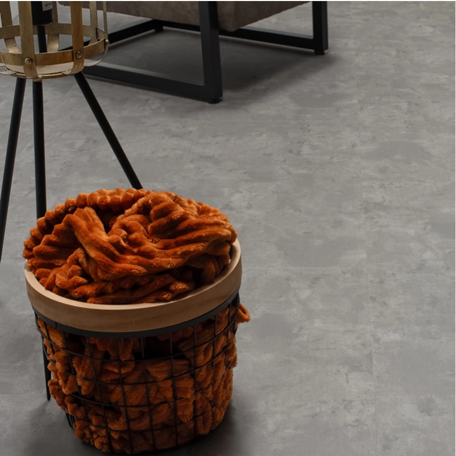 Floer Tegel Plak PVC 3608 Betonlook Grijs