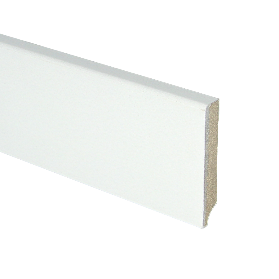 Budgetline MDF plint 70x12 V313 wit gegrond recht