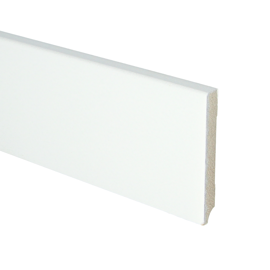 Budgetline MDF plint 90x12 V313 wit gegrond recht