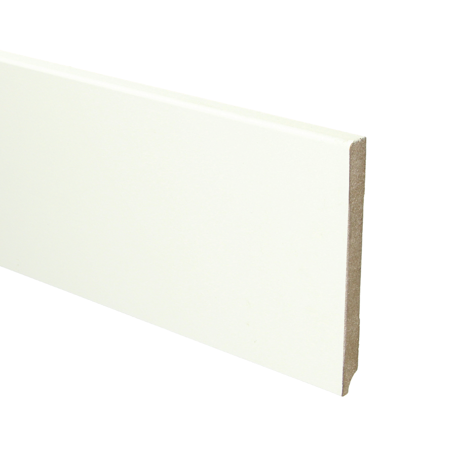 Budgetline MDF plint 120x12 V313 wit gegrond recht