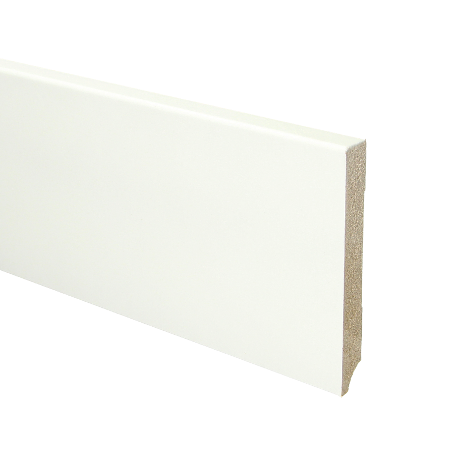 Budgetline MDF plint 120x15 V313 wit gegrond recht