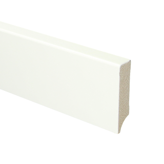 Budgetline MDF plint 70x18 V313 wit gegrond recht