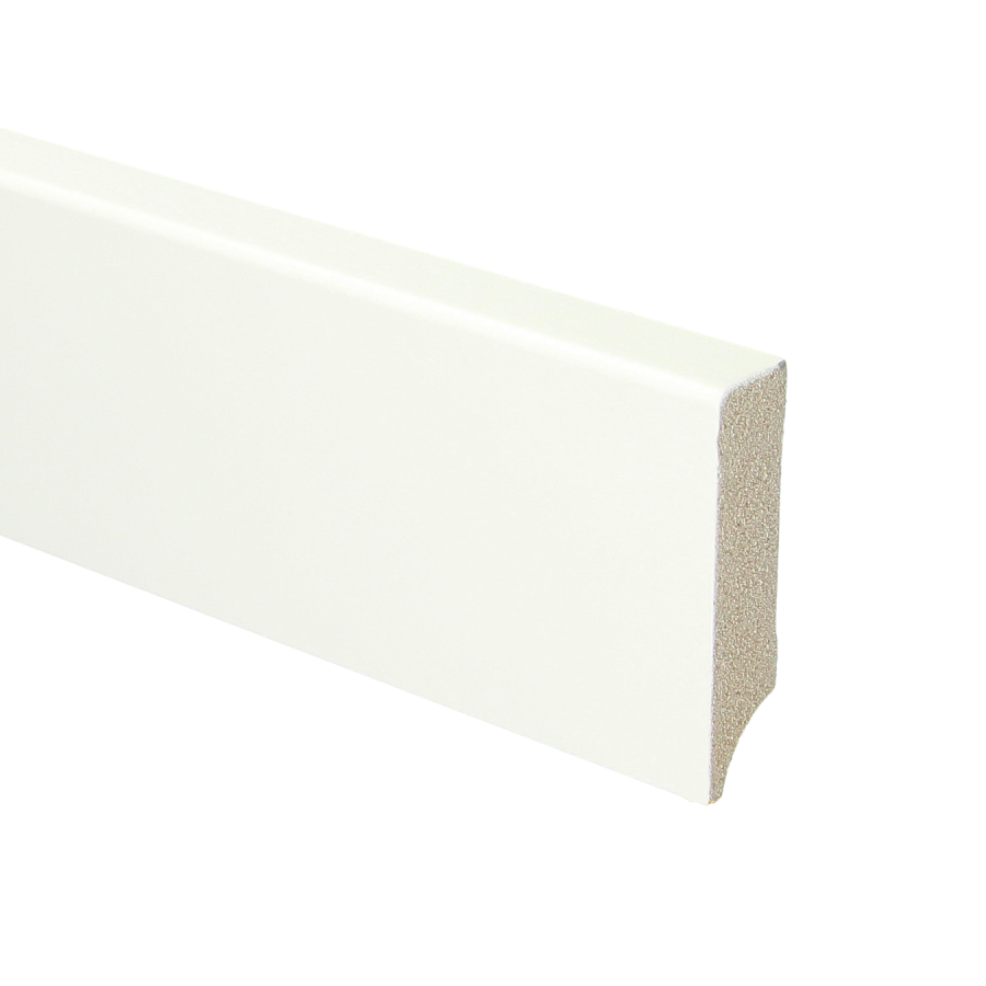 Budgetline MDF plint 70x18 V313 wit gegrond recht