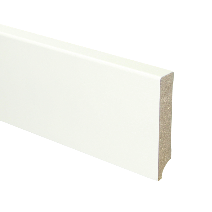 Budgetline MDF plint 90x18 V313 wit gegrond recht