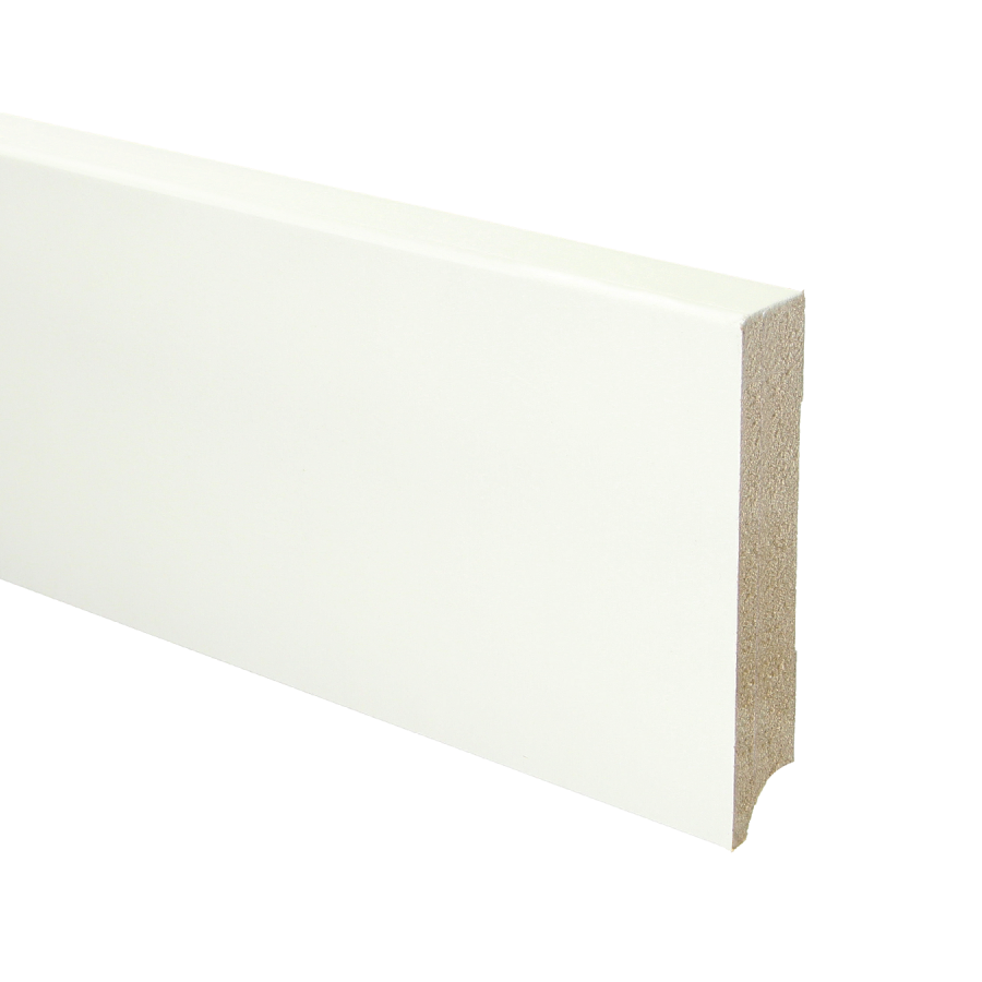 Budgetline MDF plint 120x18 V313 wit gegrond recht