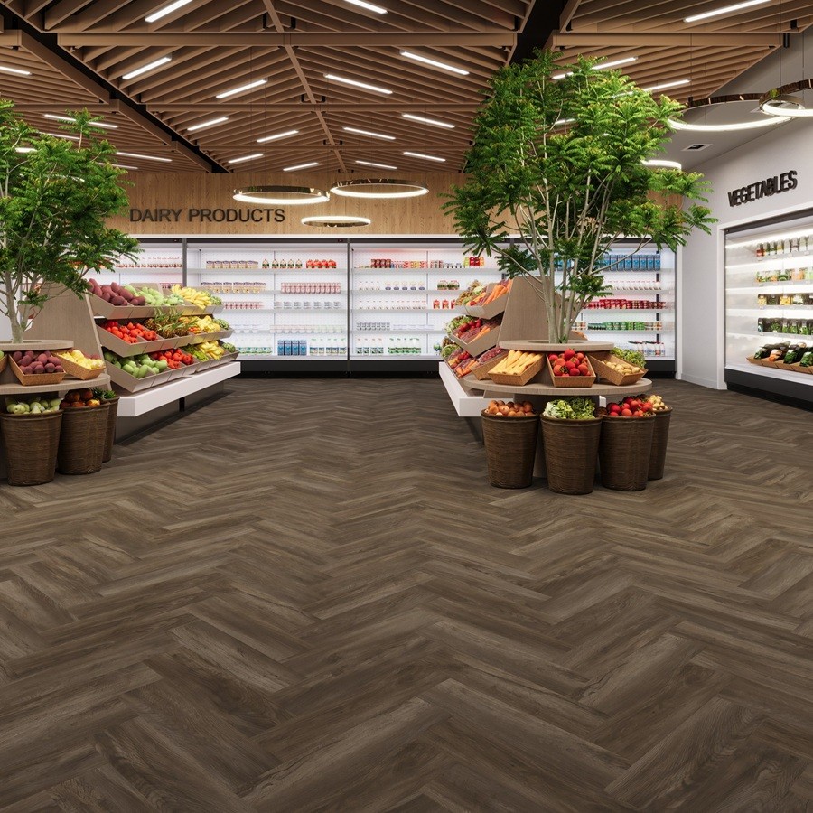 Joka LVT 555 Evolut Visgraat Click 106 Mud Oak