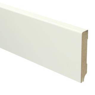 Sfeerplinten MDF Moderne plint 90x15 RAL 9010 + uitsparing