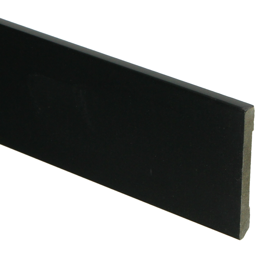 Sfeerplinten MDF Moderne plint 55x6 zwart voorgelakt RAL 9005
