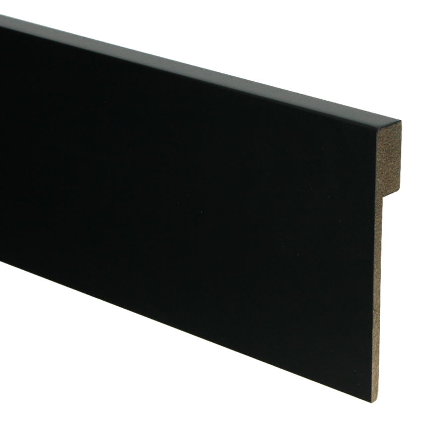 Sfeerplinten MDF Renovatieplint modern 120x18 voorgelakt RAL 9005