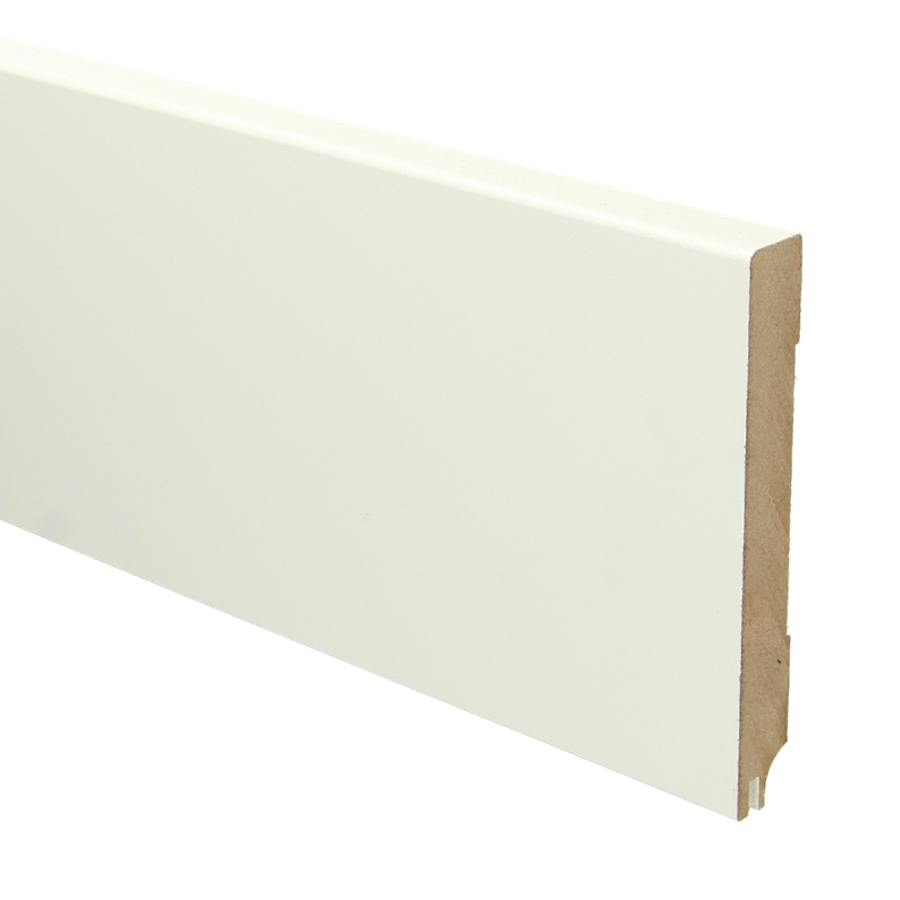 Sfeerplinten MDF Moderne plint 120x15 RAL 9010 + uitsparing