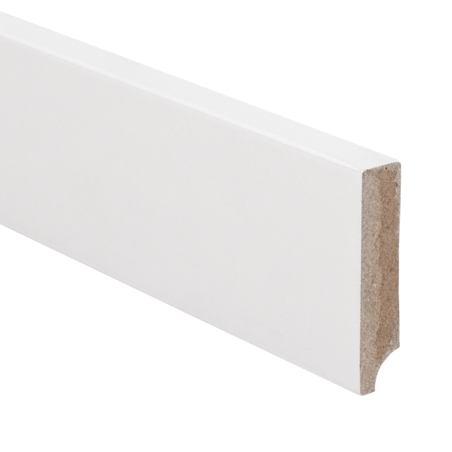 Budgetline MDF plint 55x12mm V313 wit gegrond recht