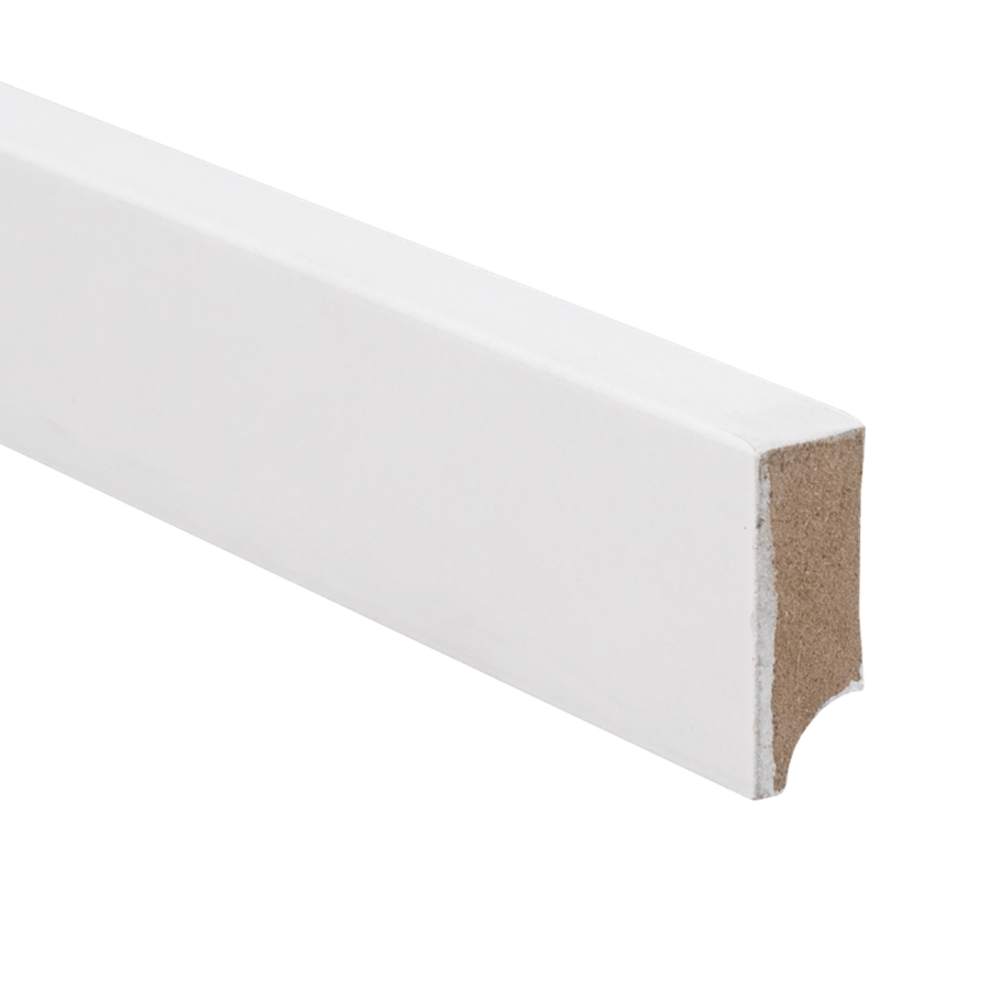 Budgetline MDF plint 40x15mm V313 wit gegrond recht