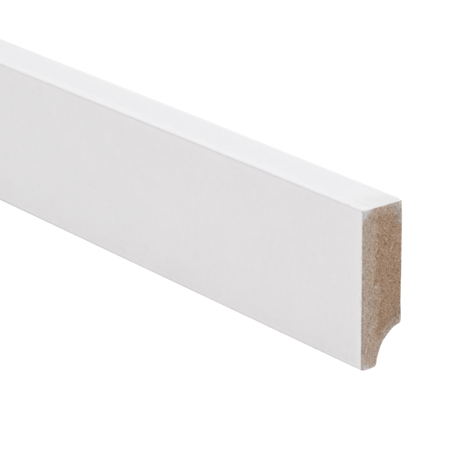 Budgetline MDF plint 40x12mm V313 wit gegrond recht