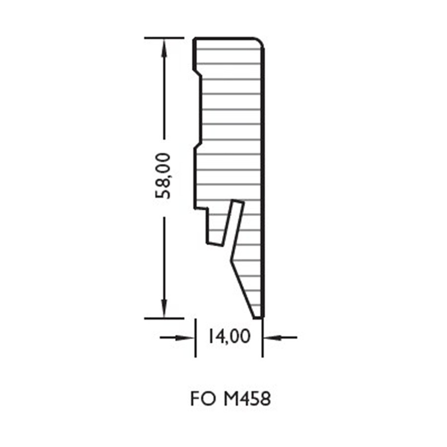 JOKA Plint 14x58mm FinishFolie Oppervlak Kleur L161