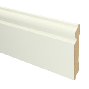 Sfeerplinten MDF Barok plint 120x15 wit voorgelakt RAL 9010