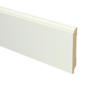 Sfeerplinten MDF Eigentijdse plint 90x12 wit voorgelakt RAL 9010