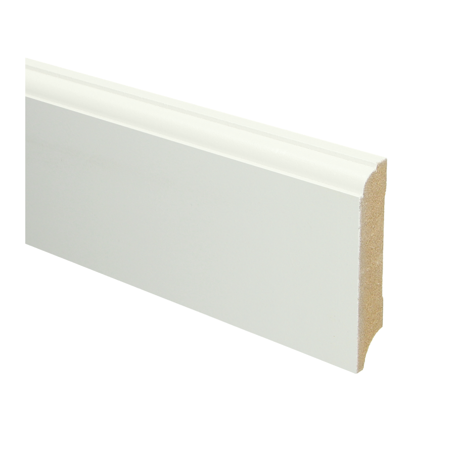 Sfeerplinten MDF Eigentijdse plint 70x12 wit voorgelakt RAL 9010