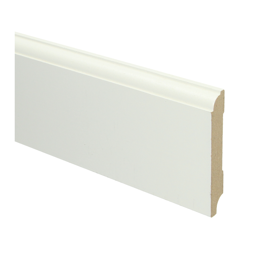 Sfeerplinten MDF Eigentijdse plint 90x18 wit voorgelakt RAL 9010