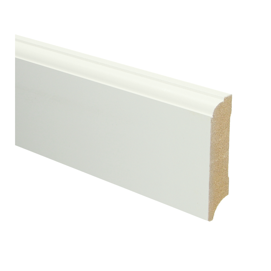 Sfeerplinten MDF Eigentijdse plint 70x18 wit voorgelakt RAL 9010