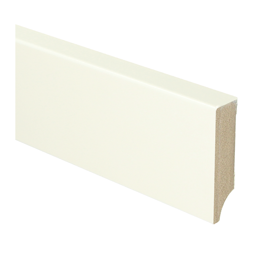 Sfeerplinten MDF Moderne plint 70x18 wit voorgelakt RAL 9010