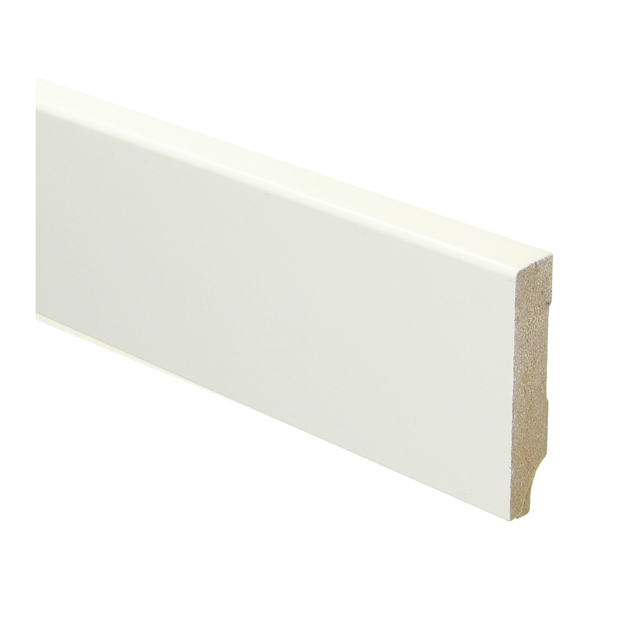Sfeerplinten MDF Moderne plint 55x12 wit voorgelakt RAL 9010