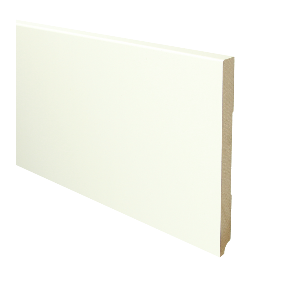 Sfeerplinten MDF Moderne plint 190x15 wit voorgelakt RAL 9010