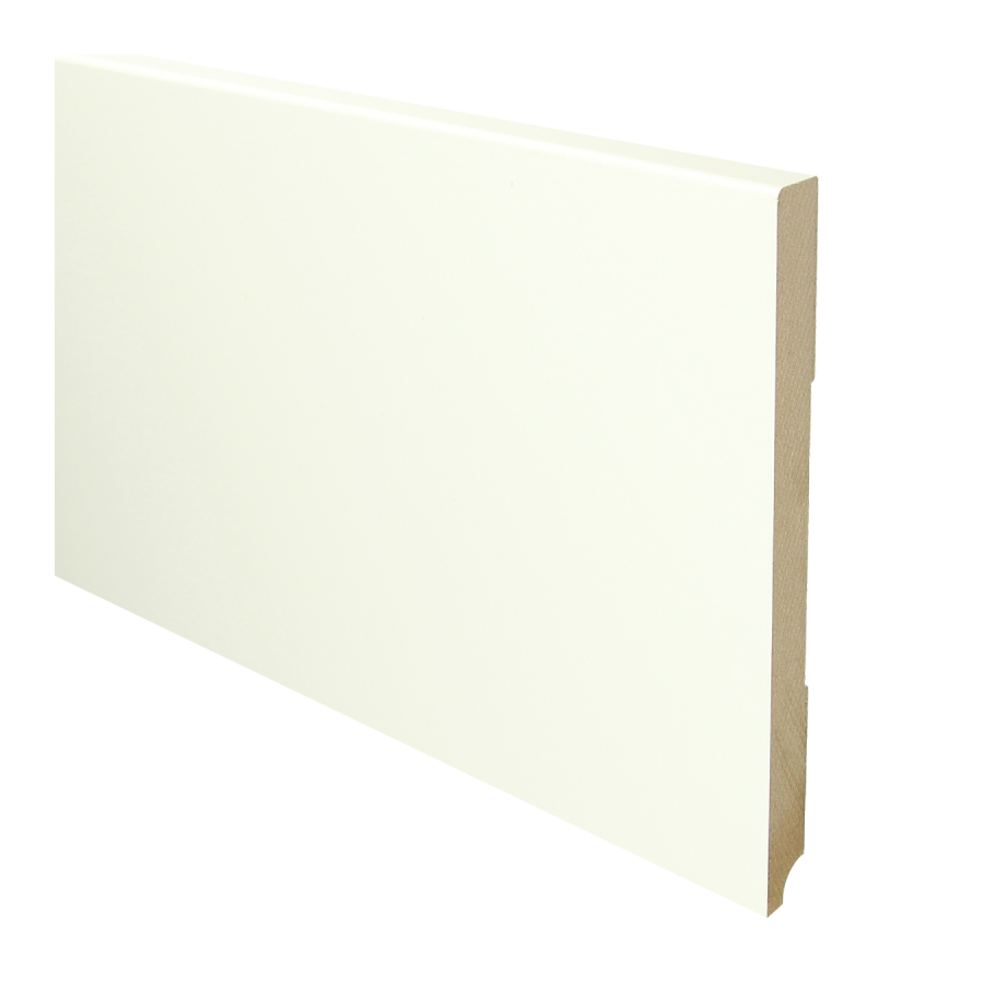 Sfeerplinten MDF Moderne plint 220x18 wit voorgelakt RAL 9010