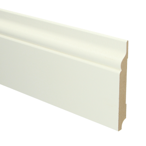 Sfeerplinten MDF Romantische plint 120x15 wit voorgelakt RAL 9010