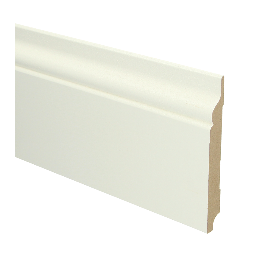 Sfeerplinten MDF Romantische plint 150x18 wit voorgelakt RAL 9010
