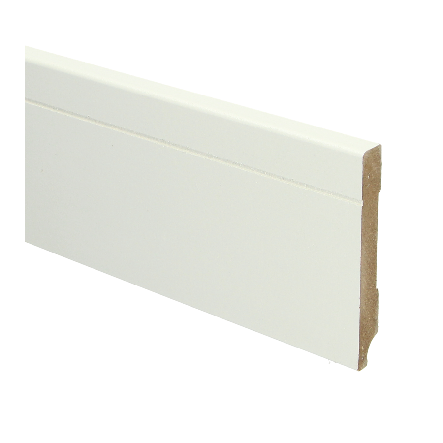 Sfeerplinten MDF Tijdloze plint 90x12 wit voorgelakt RAL 9010