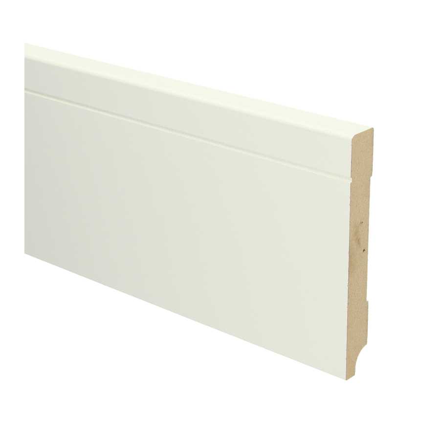 Sfeerplinten MDF Tijdloze plint 120x15 wit voorgelakt RAL 9010