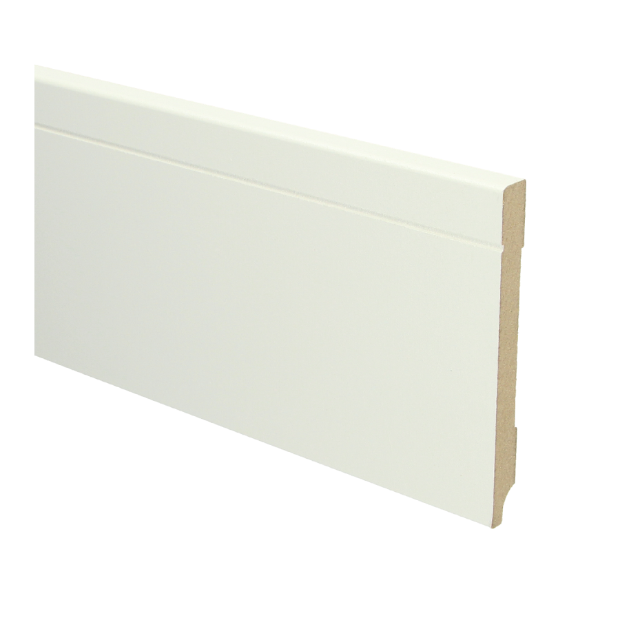 Sfeerplinten MDF Tijdloze plint 120x12 wit voorgelakt RAL 9010