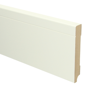 Sfeerplinten MDF Tijdloze plint 120x18 wit voorgelakt RAL 9010