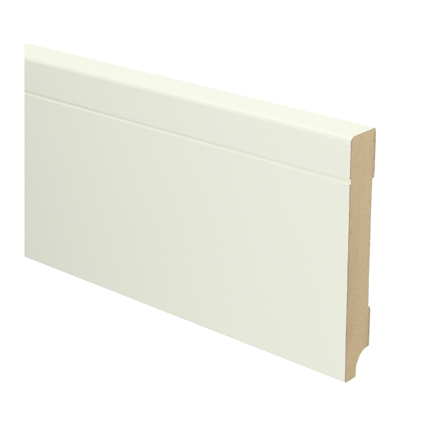 Sfeerplinten MDF Tijdloze plint 120x18 wit voorgelakt RAL 9010