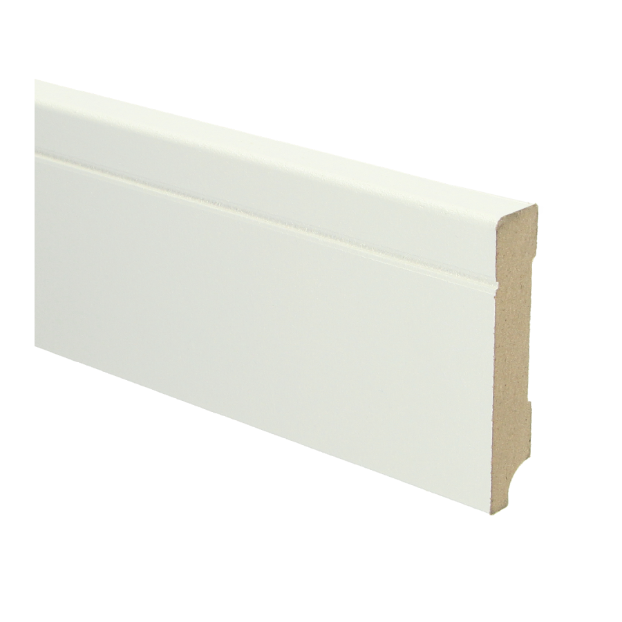 Sfeerplinten MDF Tijdloze plint 90x18 wit voorgelakt RAL 9010