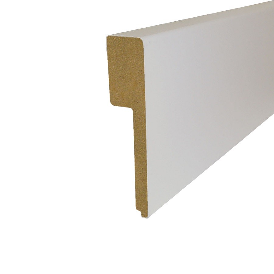 Bodiax renovatie blokplint 80 x 18 mm. folie wit