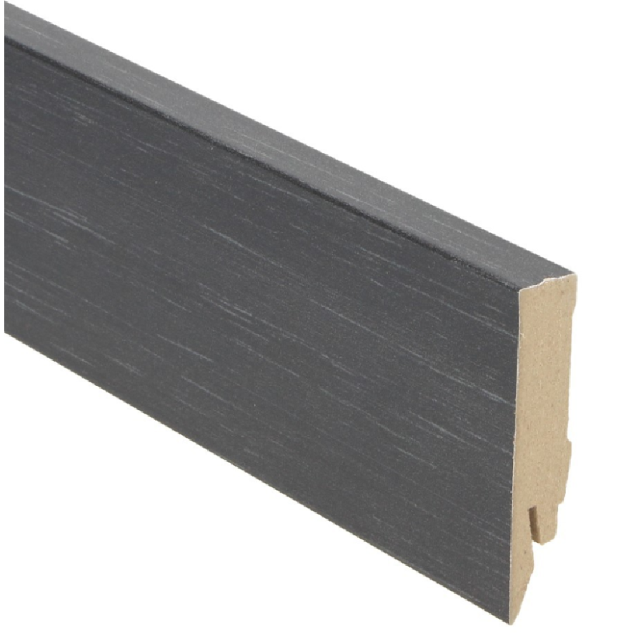 Rechte folieplint 70x14 trendy zwart