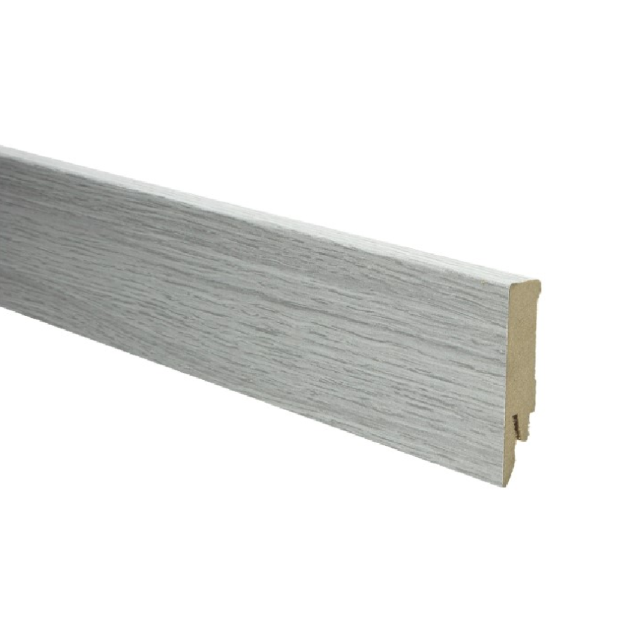 Rechte folieplint 70x14 eiken wit grijs